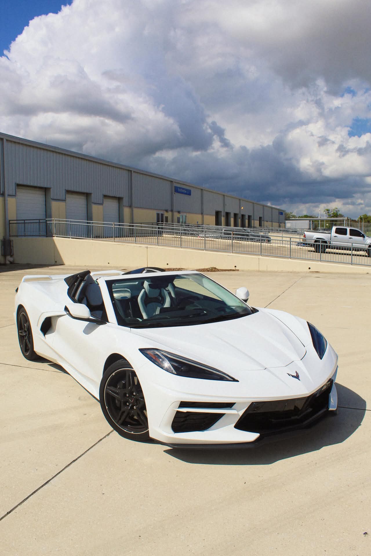 White Corvette C8 Convertible