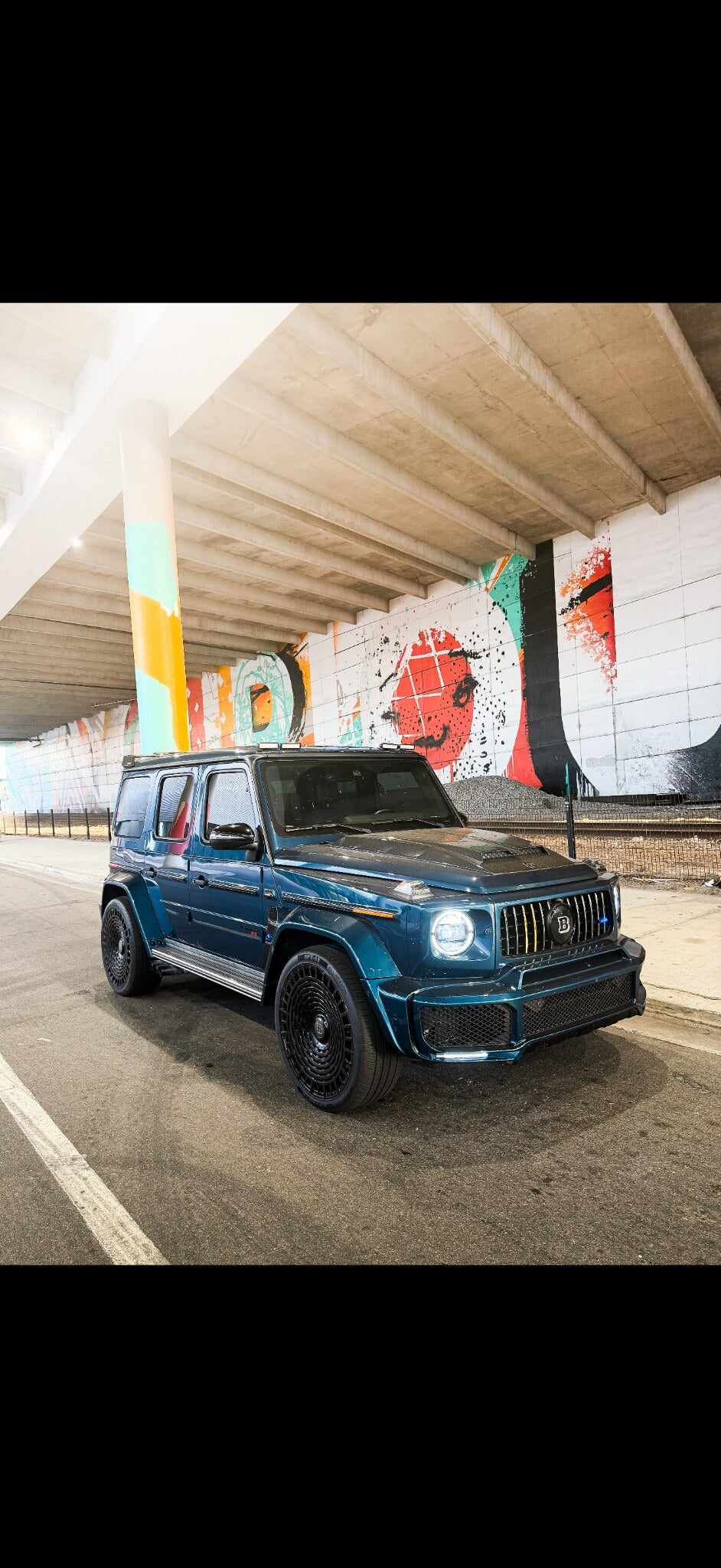 Blue Mercedes G-Class BRABUS